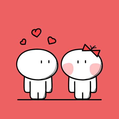 66626353-cute-man-is-in-love-with-woman-with-hearts-above-the-head-on-the-red-background-meet-and-sympathy-ca